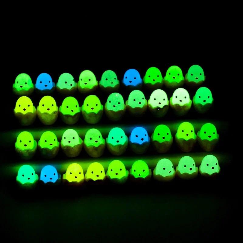 10pcs Luminous Eggshell Chick Children's Novelty Toy Kindergarten Gift DIY Resin Micro Landscape Ornament