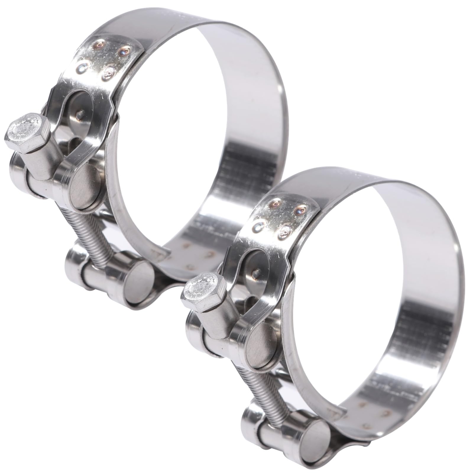 

Rubonarie Stainless Steel Muffler Bands, Set of 2, Universal for Cars and Motorcycles (Silver, 60-63mm)