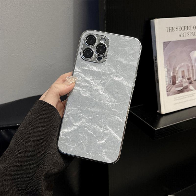 

Твердий чохол зі сріблястою рамкою зі срібною рамкою зі сніжною горою для iPhone 16 15 14 13 12 11 Pro Max Plus із ударостійкою задньою кришкою iPhone 11 сірий