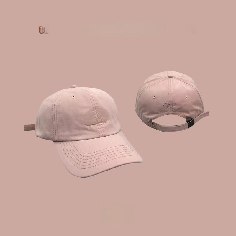 Chic Pink Baseball Cap For Women Breathable Adjustable Design Letter