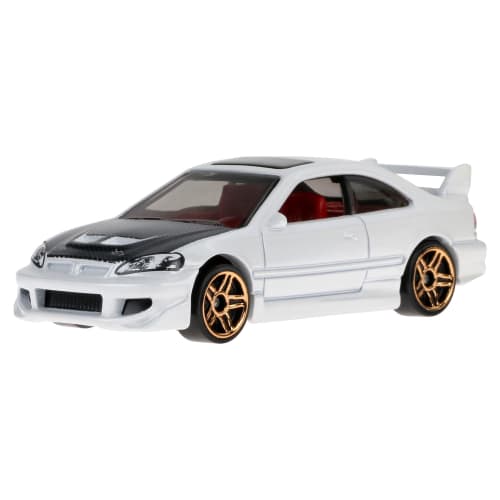 Hot Wheels Basic Car Honda Civic Si Vehicle Toy Mini Car for Ages 3 and Up, White, HXR04