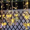 Butterfly Icicle Solar String Lights for Garden, Patio, and Landscape Decor