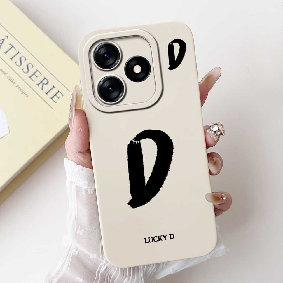 For Realme Note 50 Case RMX3834 Cute A-Z Letters Cover Soft Silicone Casing For Realme Note 50 Note50 Fundas Capa
