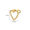 Heart Minimalist Stainless Steel Rings For Women Gold Glossy Opening Aesthetic Heart Ring Wedding Party Jewelry Gift BFF