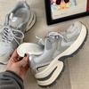 Versatile thick-soled women's spring and autumn small people increase their height, new fried street European sports and leisure shoes