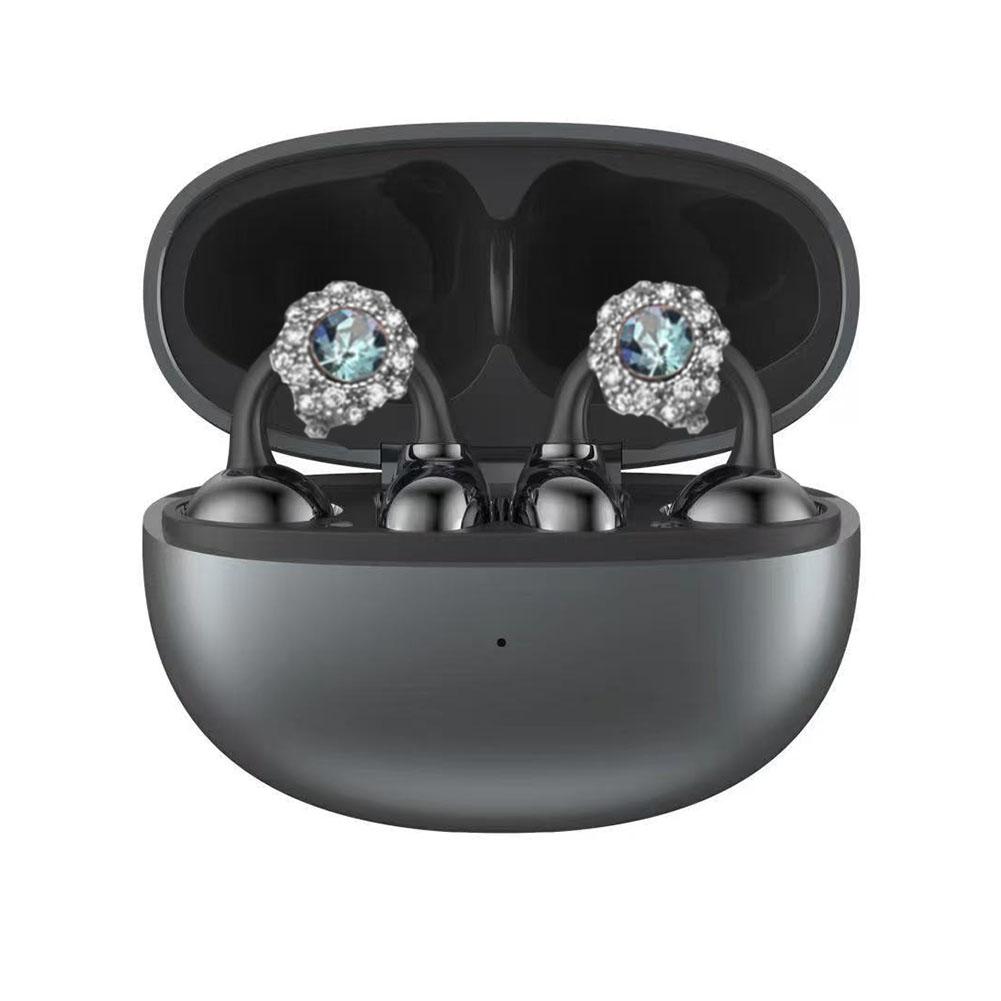 1PC Rhinestone Decor For Clip On Earbuds Open Ear Earphone Decoration DIY Removeable Zirconia D V5A4