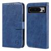 For Google Pixel 8 Pro Solid Color PU Leather Wallet Case Well-protected Cell Phone Stand Cover