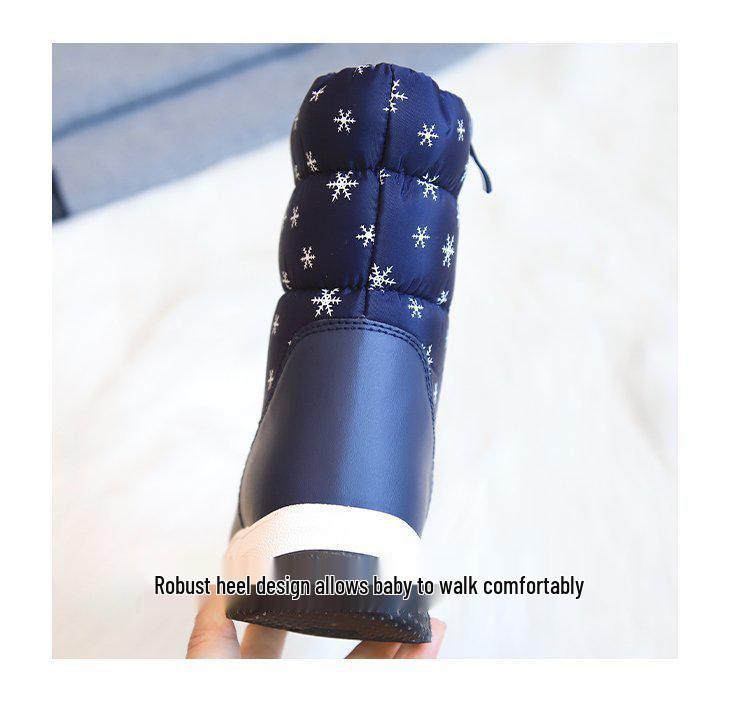 Kinder Winter Mid-Calf Schneestiefel - Dicke Sohle, Warm, Wasserdicht, Plus Samt.