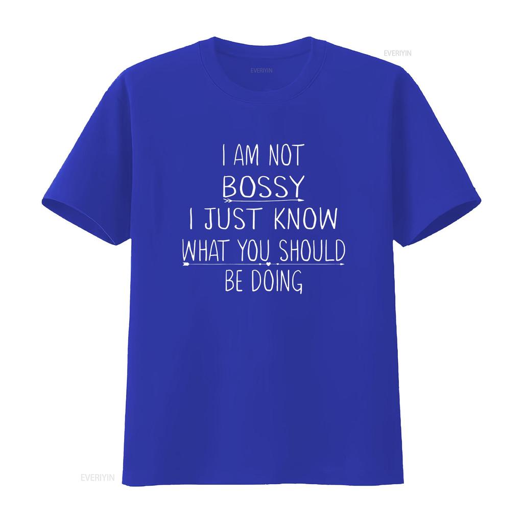 I Am Not Bossy Just Know What You Should Be Doing Funny T Shirt for Women Black 4X Large vintage Washed Breathable Versatile