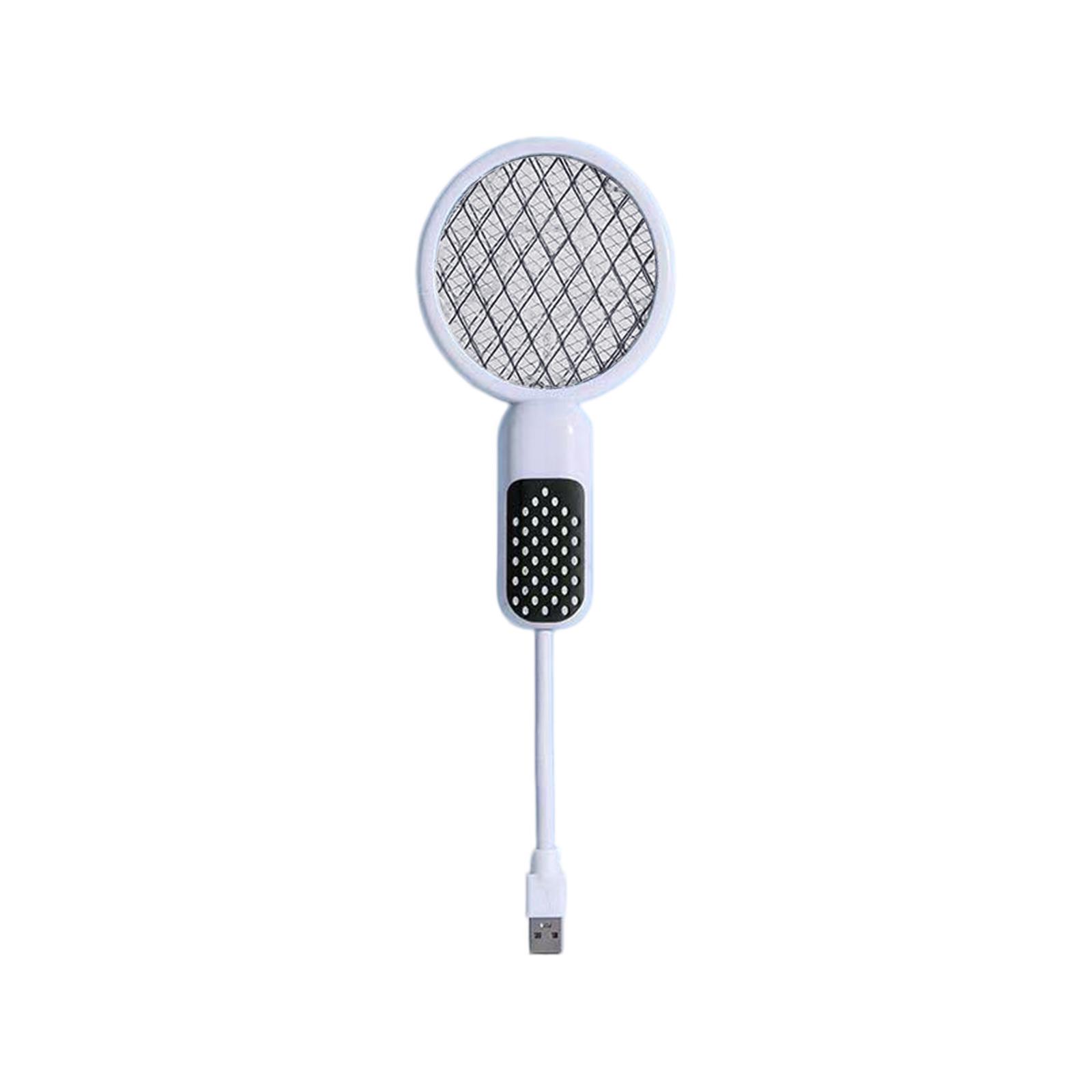 Multifunctional Mini Electric Mosquito Swatter with USB Charging and Integrated Mosquito Lamp for Indoor and Outdoor Use One Size