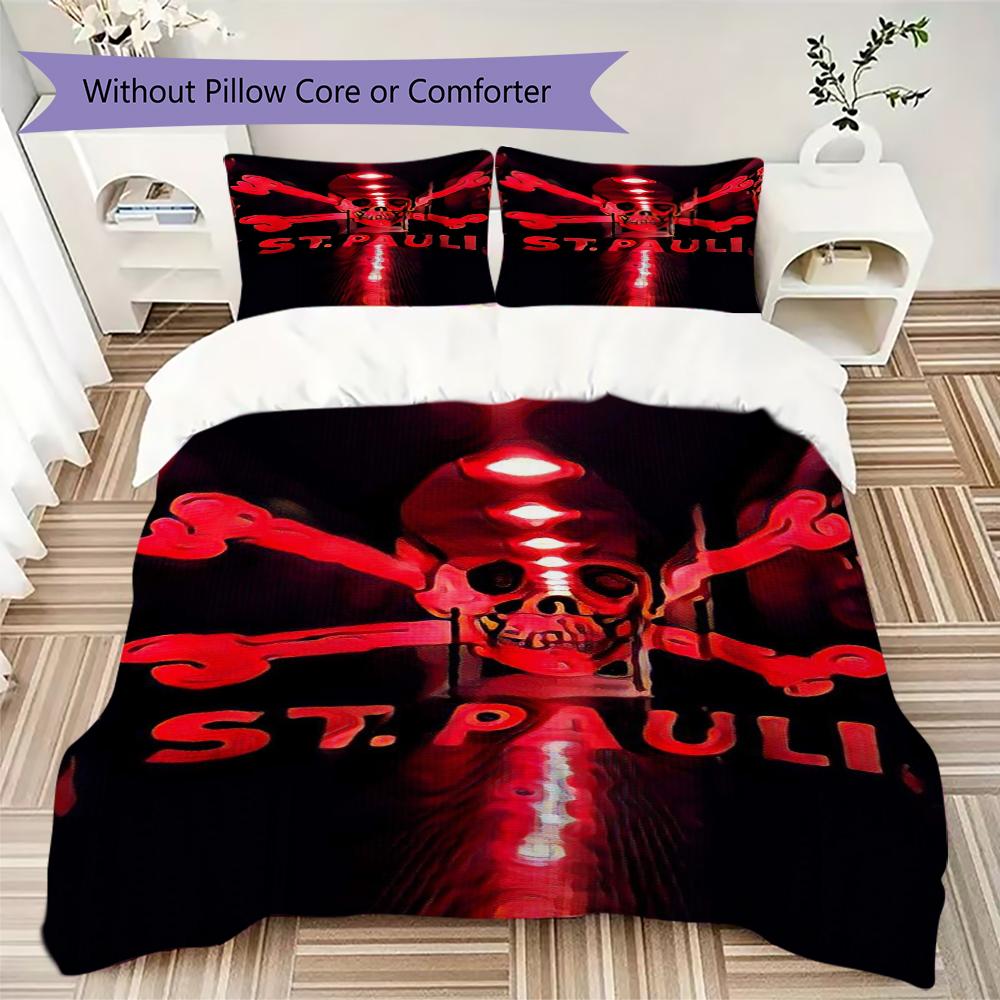 Ropa de cama con estampado ST pauli Juego de edredón Funda de edredón Funda de almohada Decoración del hogar Regalo de cumpleaños (1 * funda de edredón + 2 * fundas de almohada sin relleno)183