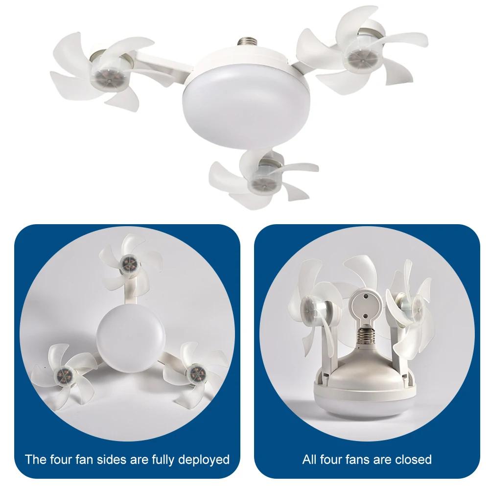 e27 Intelligent ceiling light electric fan light Kitchen high wind power Silent Easy to clean Screw Fan Light Restaurant Fan Eye