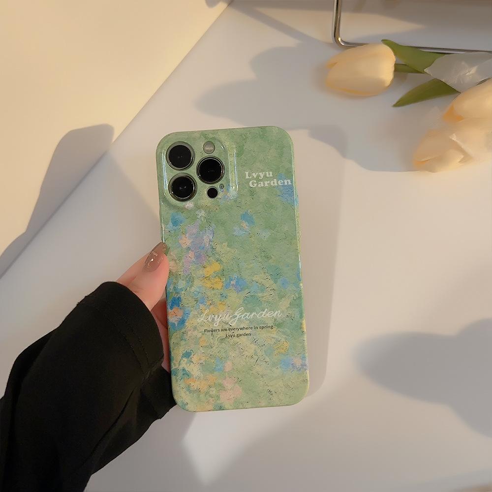 Natural Oil Painting Style Phone Case Suitable for iPhone 13, iPhone 15, iPhone 16 Pro Max