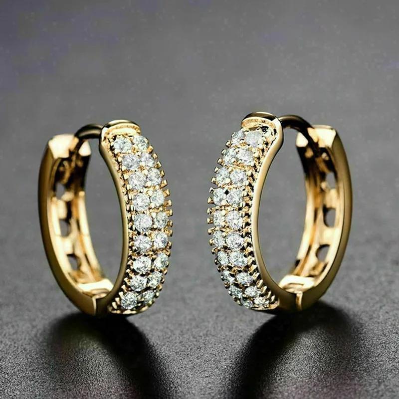 Exquisite Sweet Cool Street Pography With Zircon Inlaid Women'S Ear Buckle Shining Sweet Fashion Simple Accessories