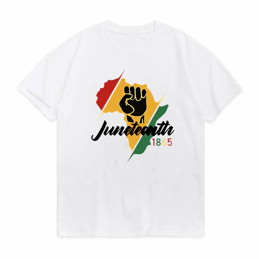 Africa Map Rising Hand Juneteenth African Pride Freedom Day TShirt Black History Apparel Streetwear Blackproud Graphic Tee S