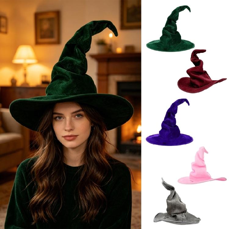 Halloween Kopfschmuck Hexenhut Cosplay Magisches Festival Kappe Elegante Faltbare Zaubererhut Bekleidungszubehör