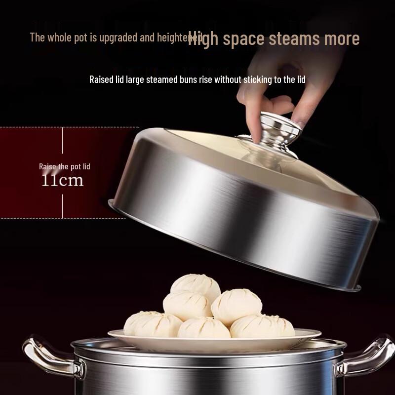 304 Stainless Steel Double Layer Steamer Pot