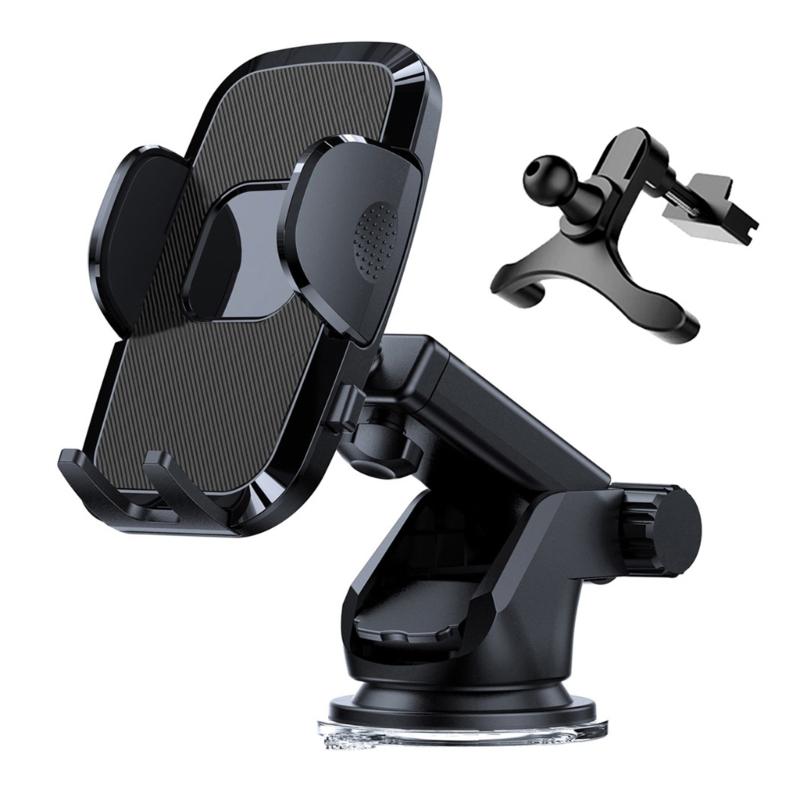 Dashboard & Windshield Universal Car Mount Phone Holder Stand with Suction Cup Base and Adjustable Arm for Mobile Phone