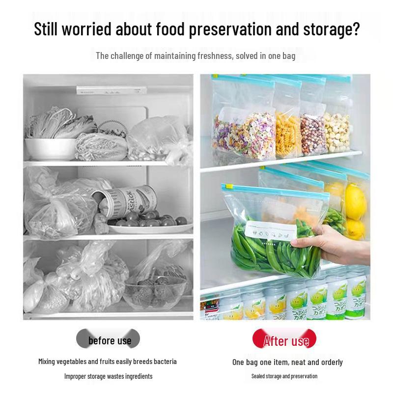 Nuts Fresh-Keeping Self-Sealing Ziplock Food Grade Storage Bags for Refrigerator