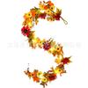 Harvest Wreath With Pumpkins Berries Vine Circle Halloween Thanksgiving Door Decor