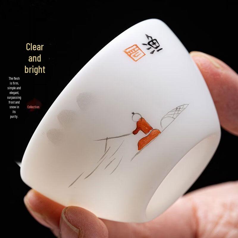 Handon Dehua White Porcelain Travel Tea Set