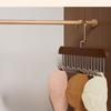 OIMG Multifunctional Wood-Style Strap Hangers with Multi-Hooks (4-Pack)