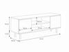Focus Cashmere RTV Cabinet 135 Cm - Black Legs