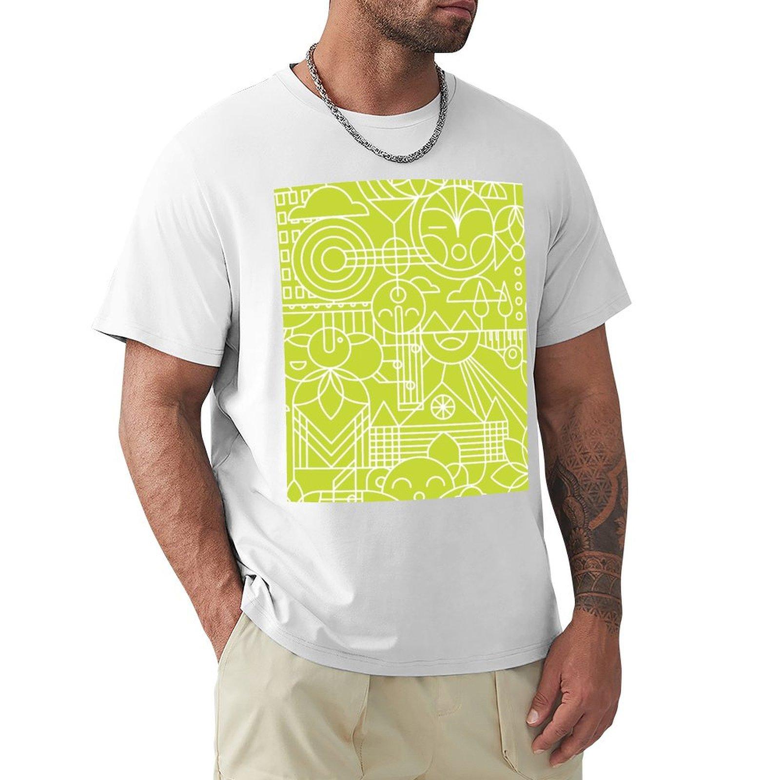 Green Tracery TShirt Man tshirt blue lock boys whites sweat shirts men S