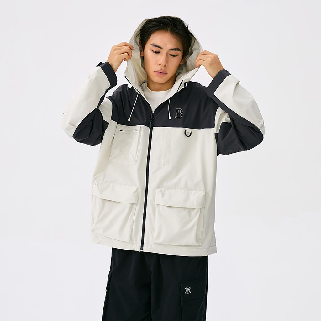 New MLB Boston Red Sox Basic Collection 25FW Jacket Unisex Deep Ivory 3AWJB0554-43CRD