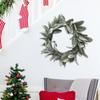3D 30cm Spring Flocked Ear Leaf Wreath Christmas Decoration Door Hanging Home Wall Hanging Wreath