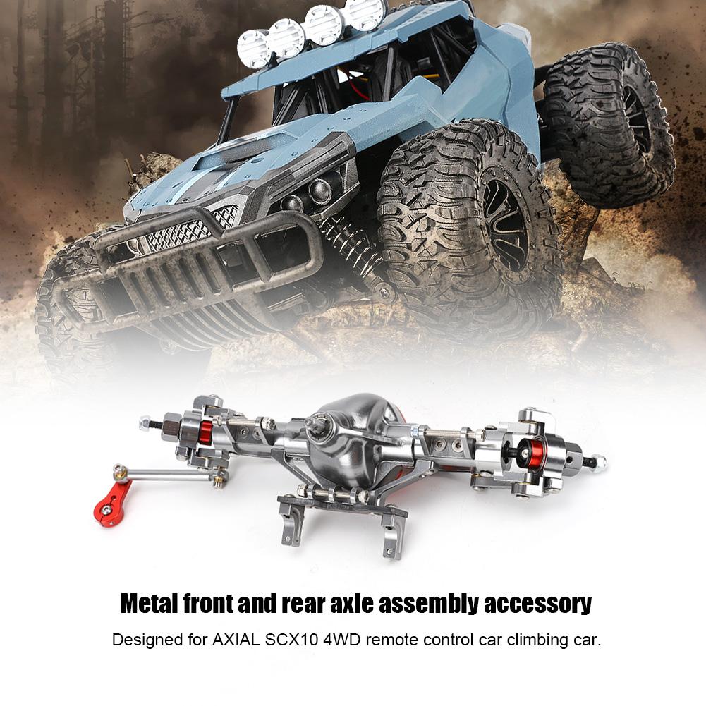 Metal Axle Assembly Upgrade Accessories Fit for   SCX10 4  RC Off Road Crawler(Red )