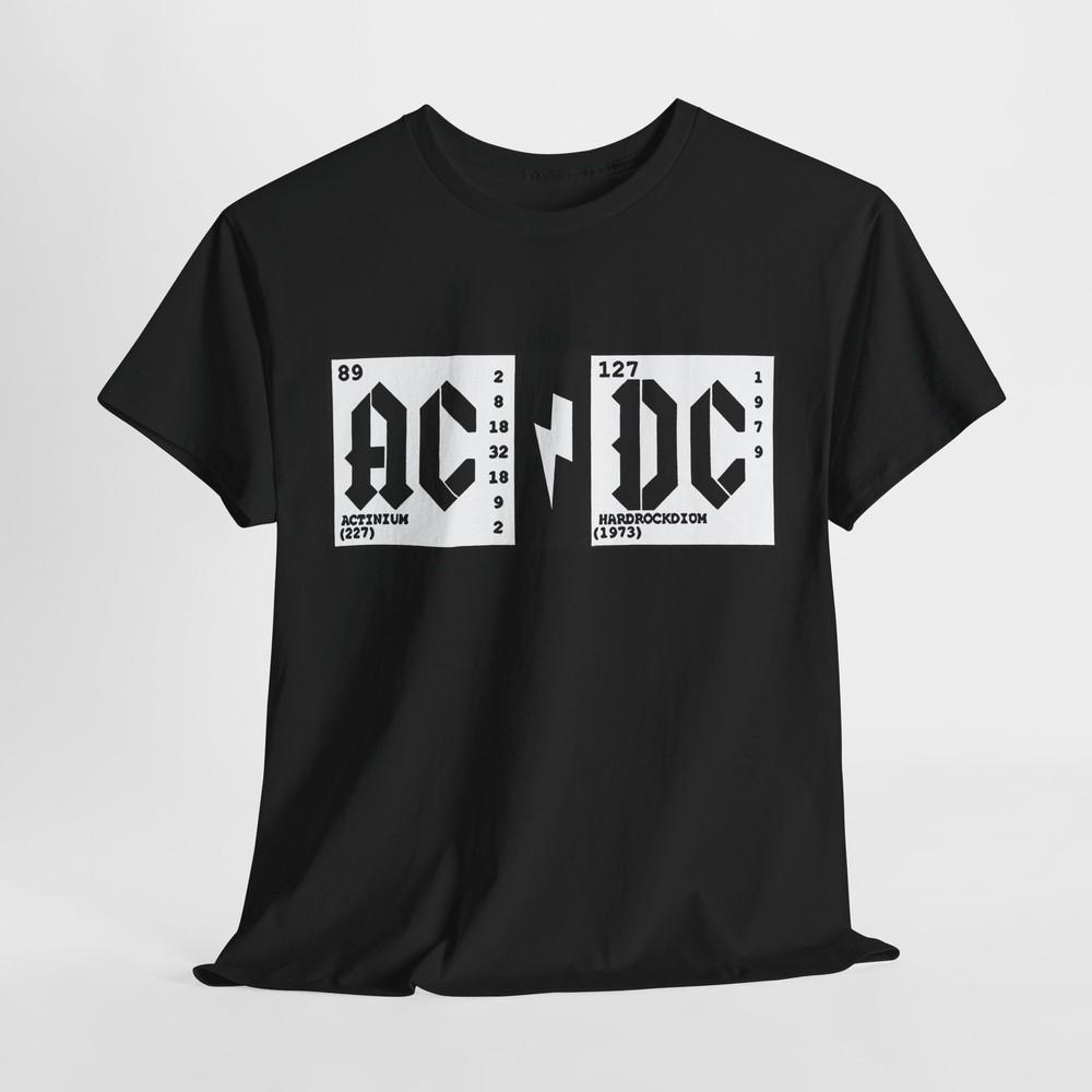 Элементы AC DC Графическая Хлопковая Забавная Футболка Городская Унисекс Мужская Женская Футболка Унисекс Футболка XXXXL