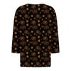 Women's Fashion Casual Halloween Printed V.Neck Short Sleeve Decorative Button Three.quarter Sleeve T-shirt Tor