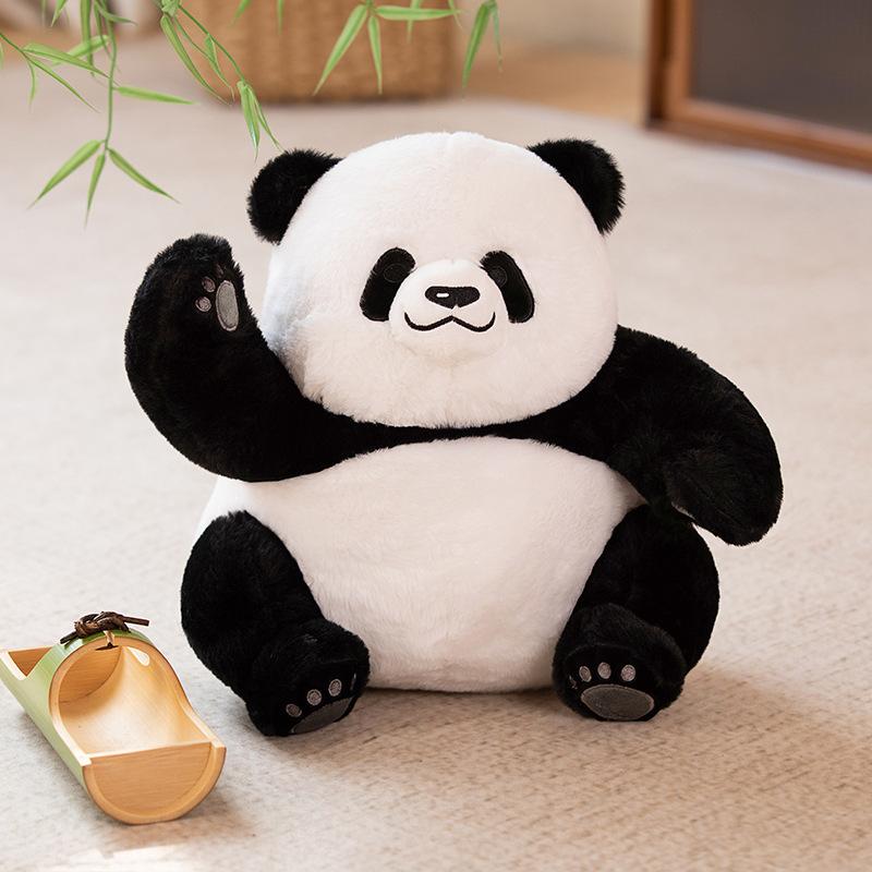 

New Internet celebrity panda cute super cute plush toy doll throw pillow giant panda surrounding girls gifts Genuine Orun Orange Giant Panda 30cm (about 0.6kg)
