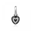 PAndora 793042c01 PAndora Me Black Chakra Heart Mini Pendant And Dangle Silver Charm