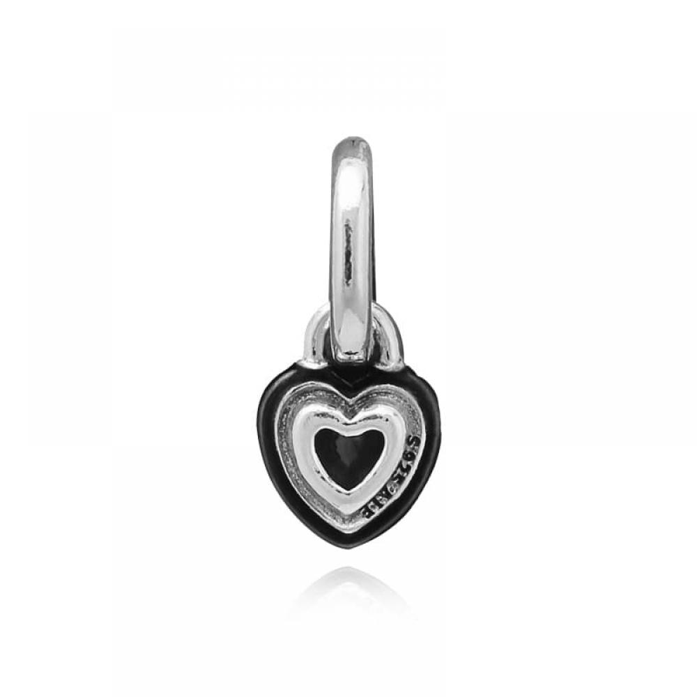 PAndora 793042c01 PAndora Me Black Chakra Heart Mini Pendant And Dangle Silver Charm