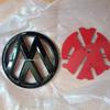 For VW 110mm for Volkswagen Emblem Backing Plate–Trunk Badge Background Panel for Golf 6/7/7.5, Polo, Passat, T-Roc, Arteon, T