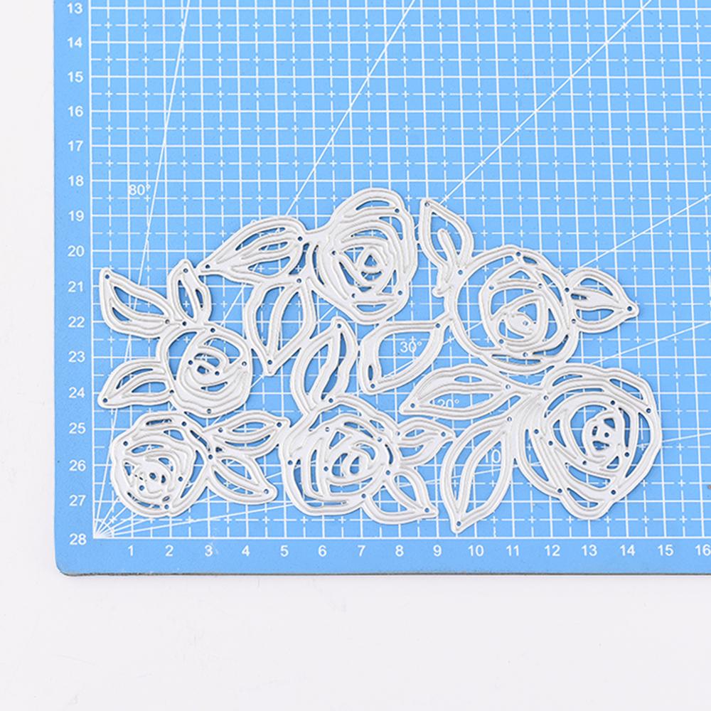Buy Nice Roses Metal Cutting Die Scrapbooking Embossing Stencil Card ...