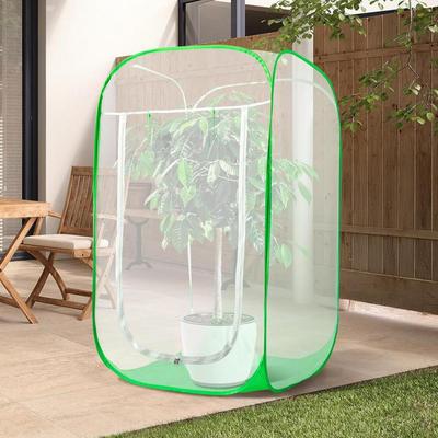 Pop-Up Plant Cover Plants Freeze Protection Tent Door Plant Protector Enclosure Frost Cover Plants Potted Flowers Vegetables