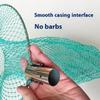 Stainless Steel Fishing Landing Net Nylon Mesh Fly Fishing Dip Net  For Freshwater Saltwater