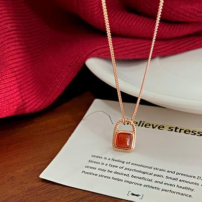 New Chinese Style Safety Clasp Necklace for Women, Light Luxury, High Level, National Style, China-Chic Collarbone Chain Gift