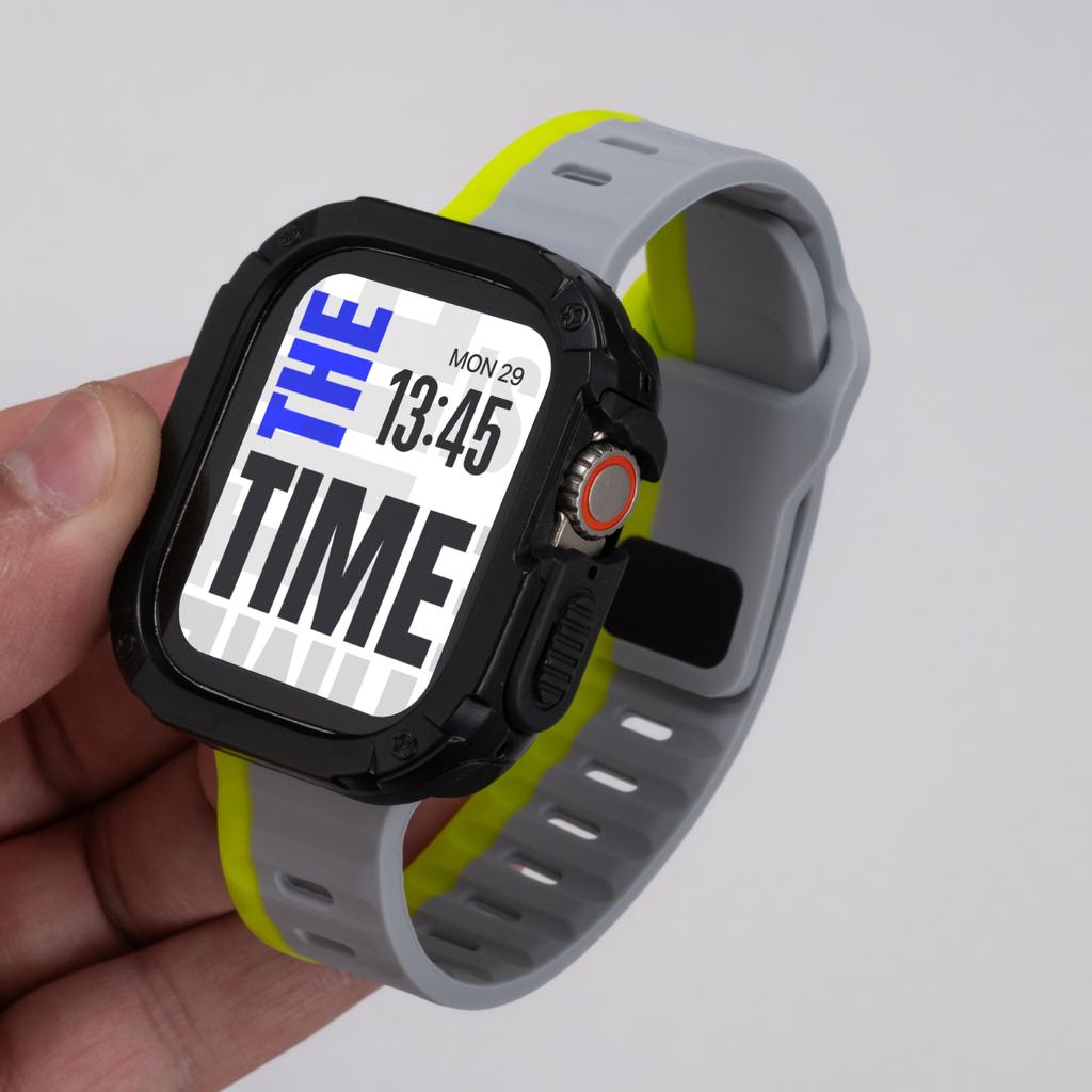 Case+Strap For Apple Watch Ultra 3/2 49mm 40/41 44/45 46mm Protective Cover Silicone Band For Iwatch Series 11 10 9 8 7 6 5 SE3