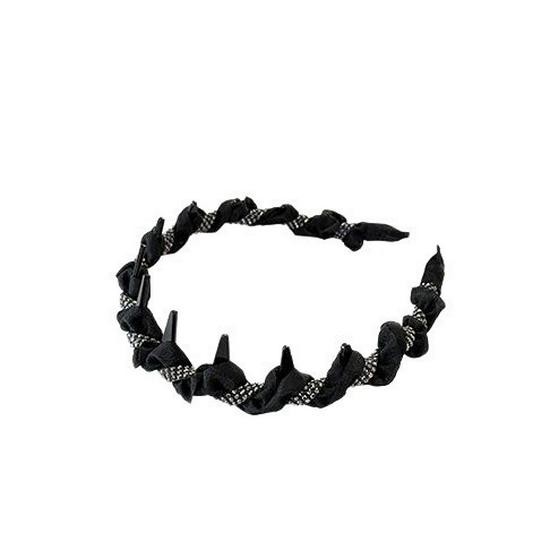 Hepburn-Style Elegant Non-Slip Headband with Frilly Edge and Teeth