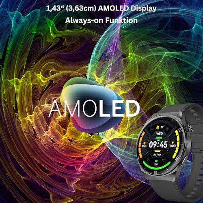 Montre Connectée - Beafon - 401 - Écran AMOLED 1,43" - Assistant Vocal - IP67