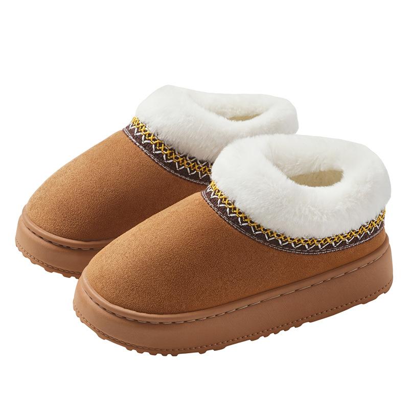Cotton slippers winter new women's non-slip indoor home warmth household winter plush slippers women