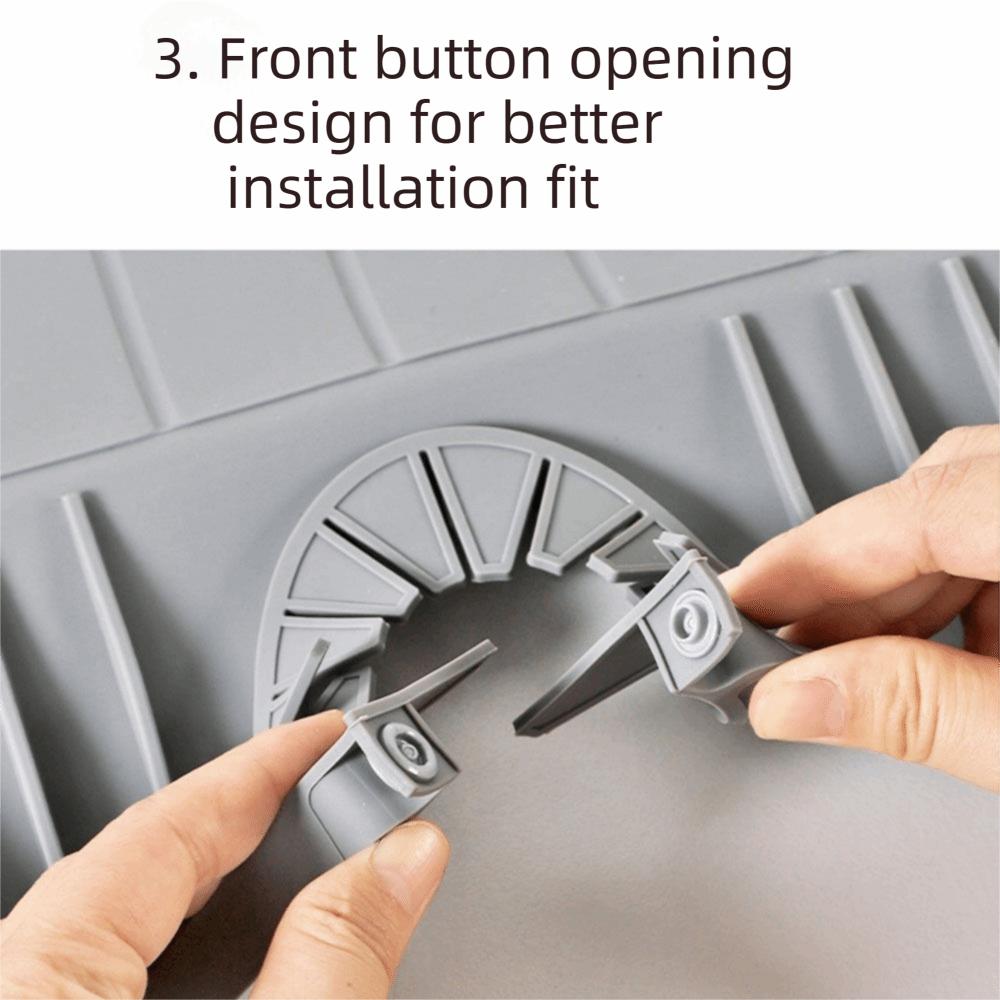 Fast Self-Draining Silicone Faucet Draining Pad Non-Slip 24 Inch Kitchen Sink Splash Guard Foldable Waterproof