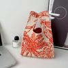 Reusable Mini Shoulder Bag Women Girls Casual Color Knot Wrist Bag Handmade Tote Bag Knit Handbag