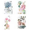 Flower Wall Sticker Toilet Sticker 3D DIY Flowers Versatile Use Wall Decal for Kids Room Classroom Nursery Restroom Living Room