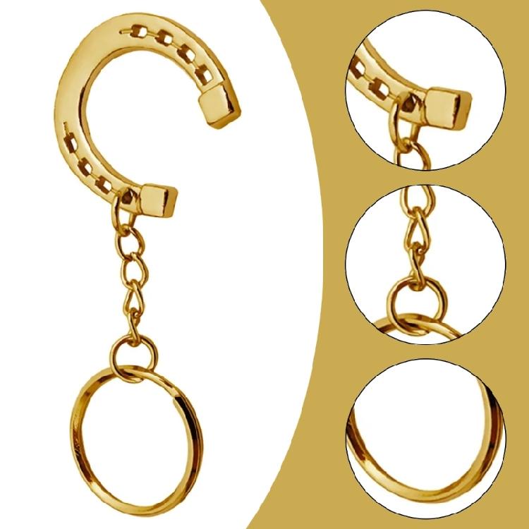 Portachiavi Elegante a Ferro di Cavallo Materiali Robusti in Lega Fascino Ciondolo Morsetto per Uso Quotidiano Casual