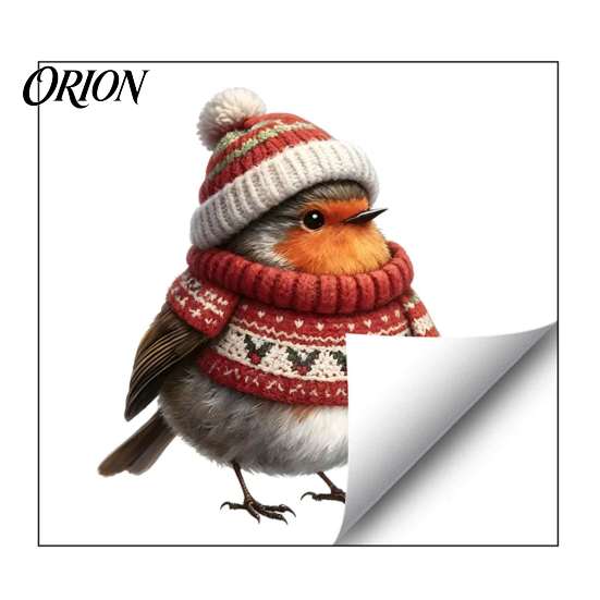Christmas Window Clings Static Sticker, Decorative Reusable Redbreast Decal, PVC Festive Easy Apply Stickers Holiday Cling for Home Glass Doors